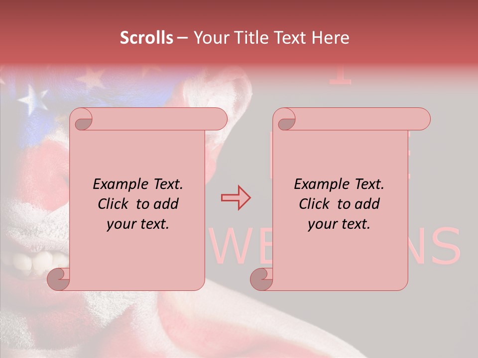 Caucasian Freedom Expression PowerPoint Template