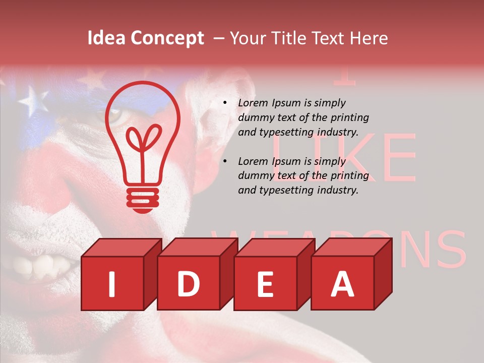 Caucasian Freedom Expression PowerPoint Template