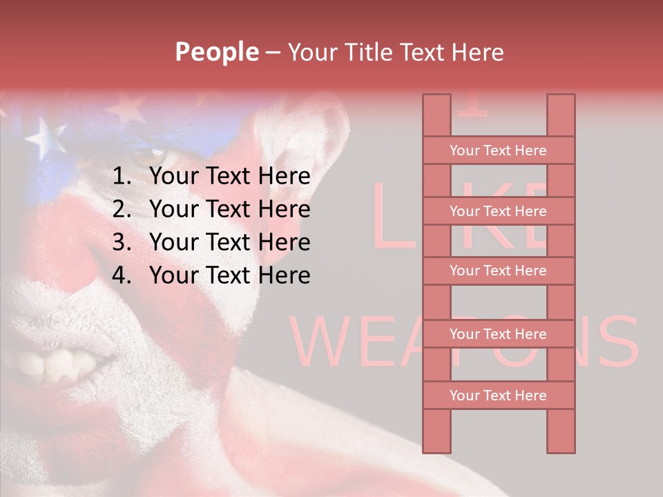 Caucasian Freedom Expression PowerPoint Template