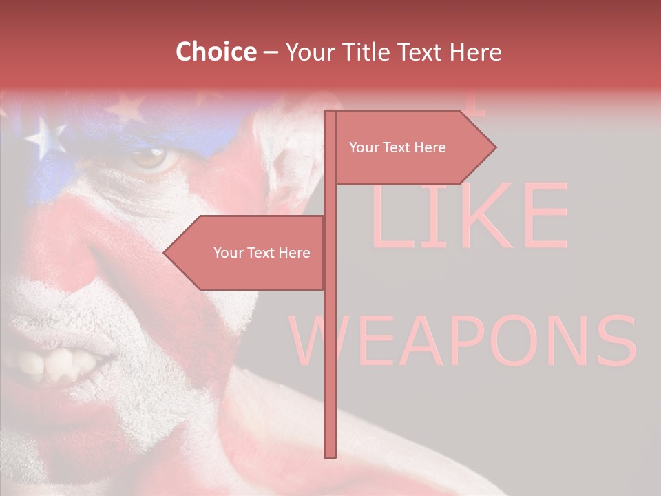 Caucasian Freedom Expression PowerPoint Template