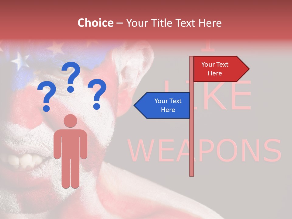 Caucasian Freedom Expression PowerPoint Template