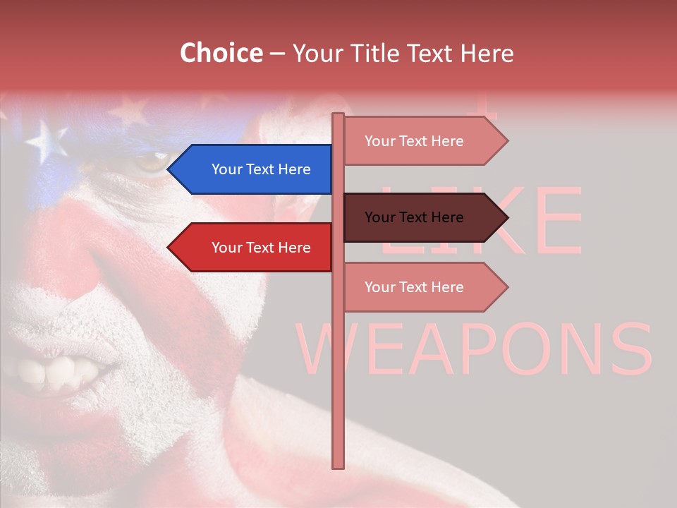 Caucasian Freedom Expression PowerPoint Template