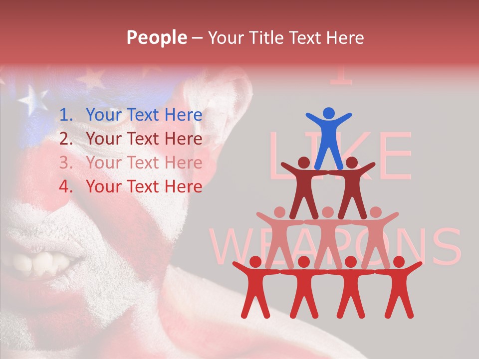 Caucasian Freedom Expression PowerPoint Template