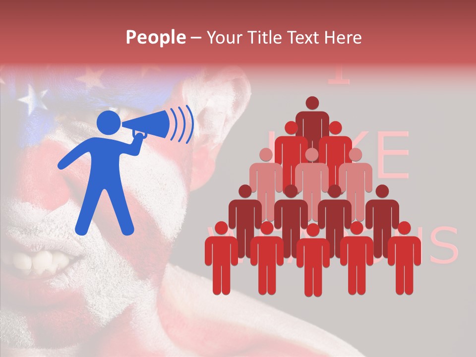 Caucasian Freedom Expression PowerPoint Template