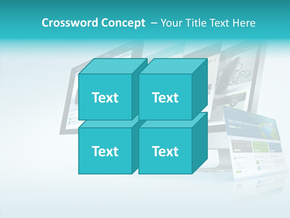 Mobile Concept Lcd PowerPoint Template
