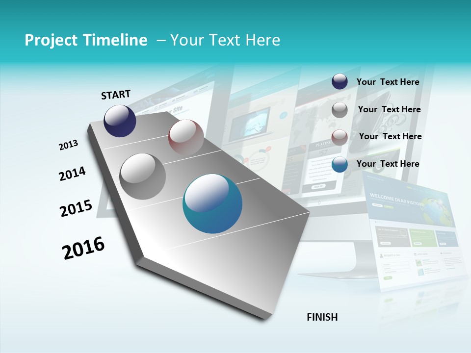 Mobile Concept Lcd PowerPoint Template
