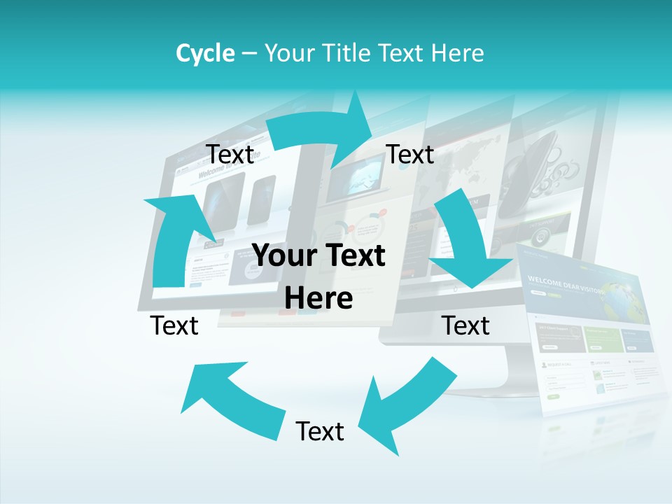 Mobile Concept Lcd PowerPoint Template