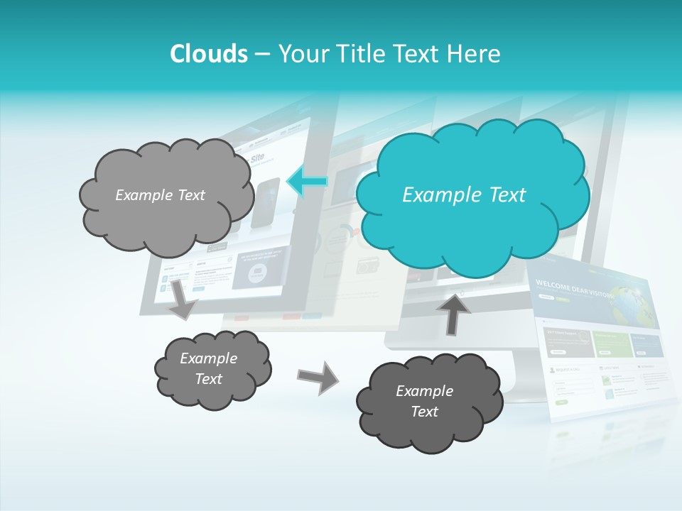 Mobile Concept Lcd PowerPoint Template