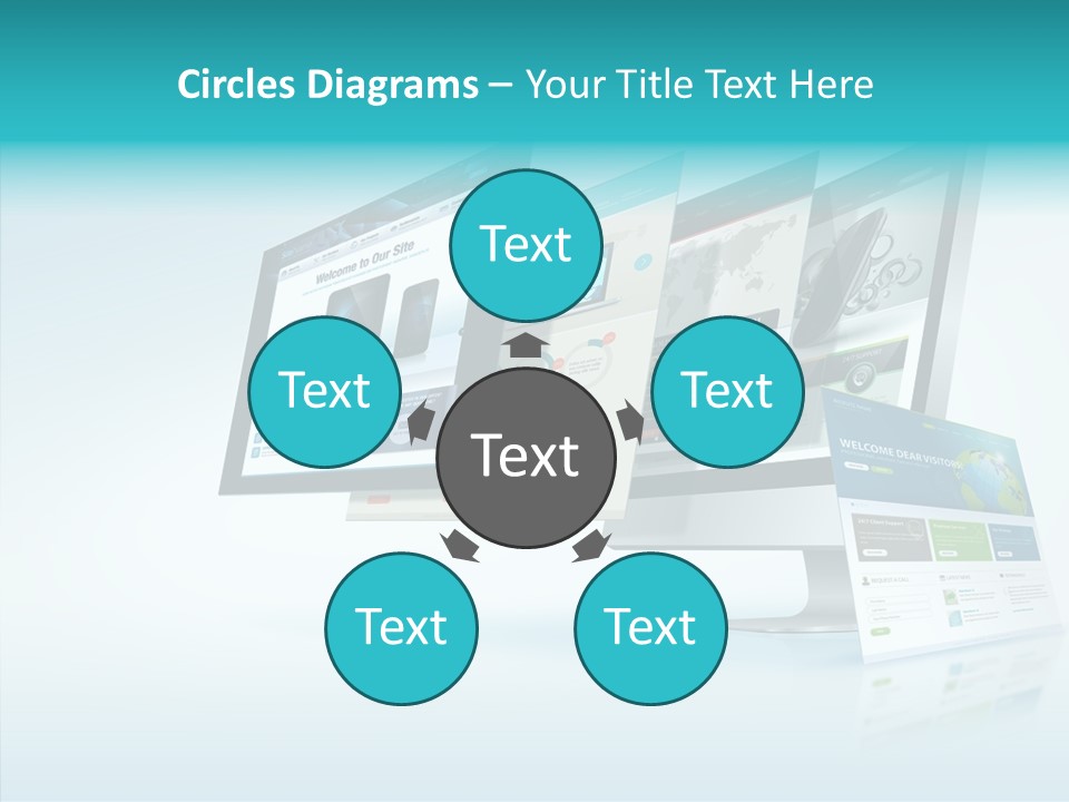 Mobile Concept Lcd PowerPoint Template