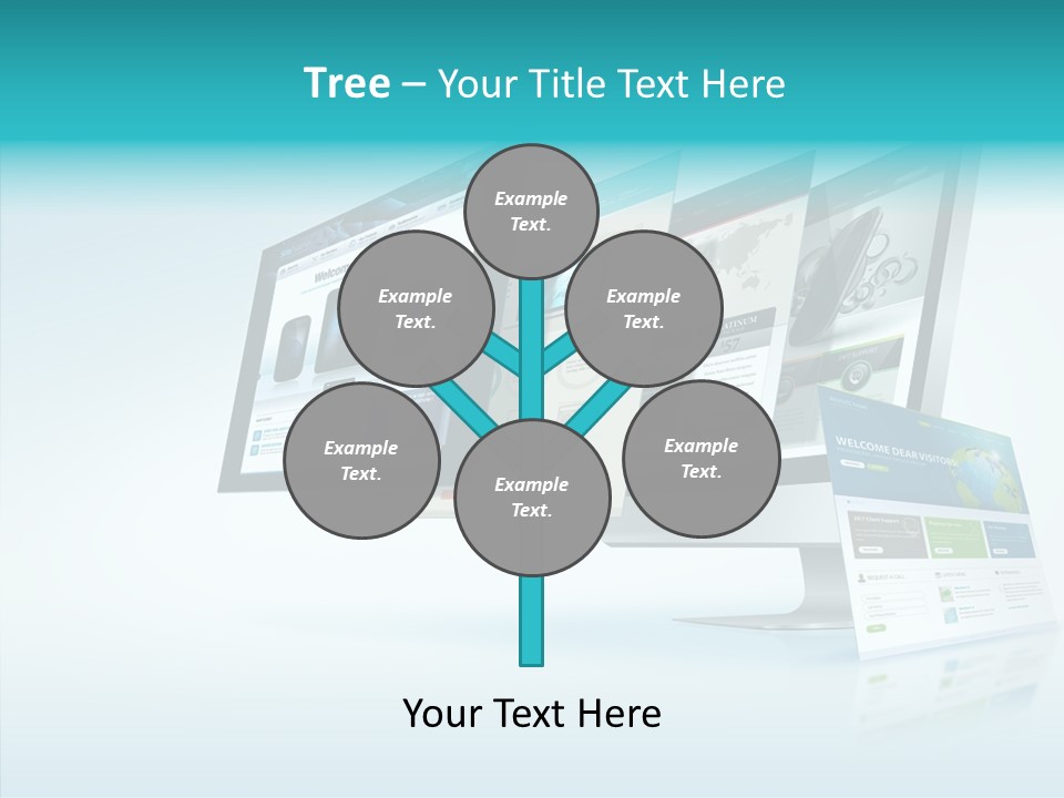 Mobile Concept Lcd PowerPoint Template