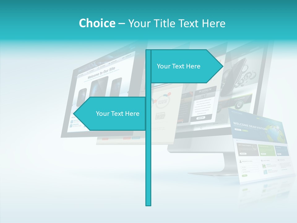 Mobile Concept Lcd PowerPoint Template