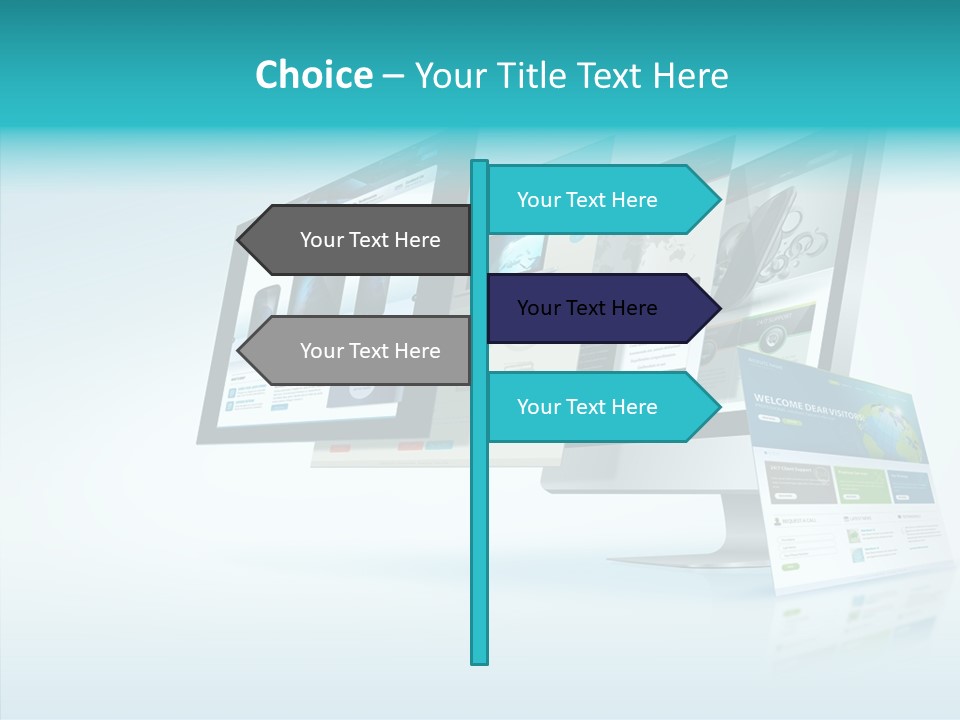 Mobile Concept Lcd PowerPoint Template