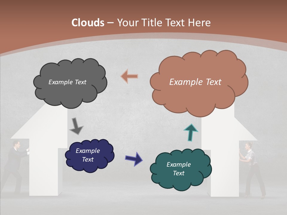 Idea Blue Person PowerPoint Template