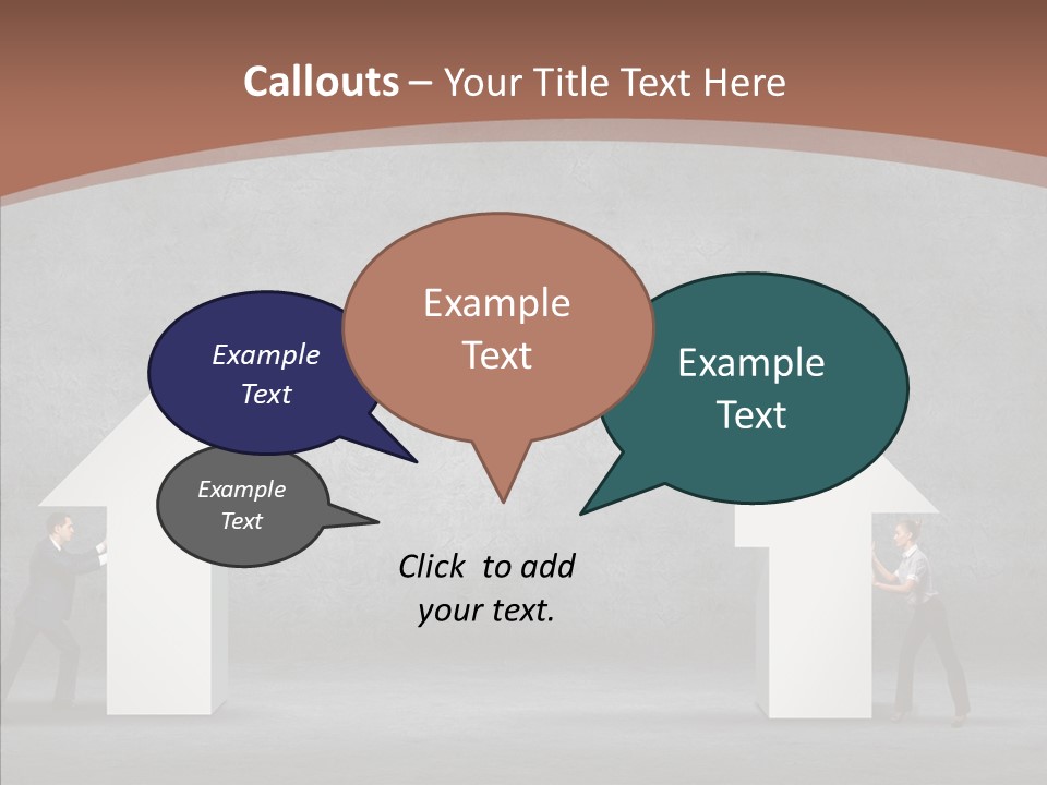 Idea Blue Person PowerPoint Template