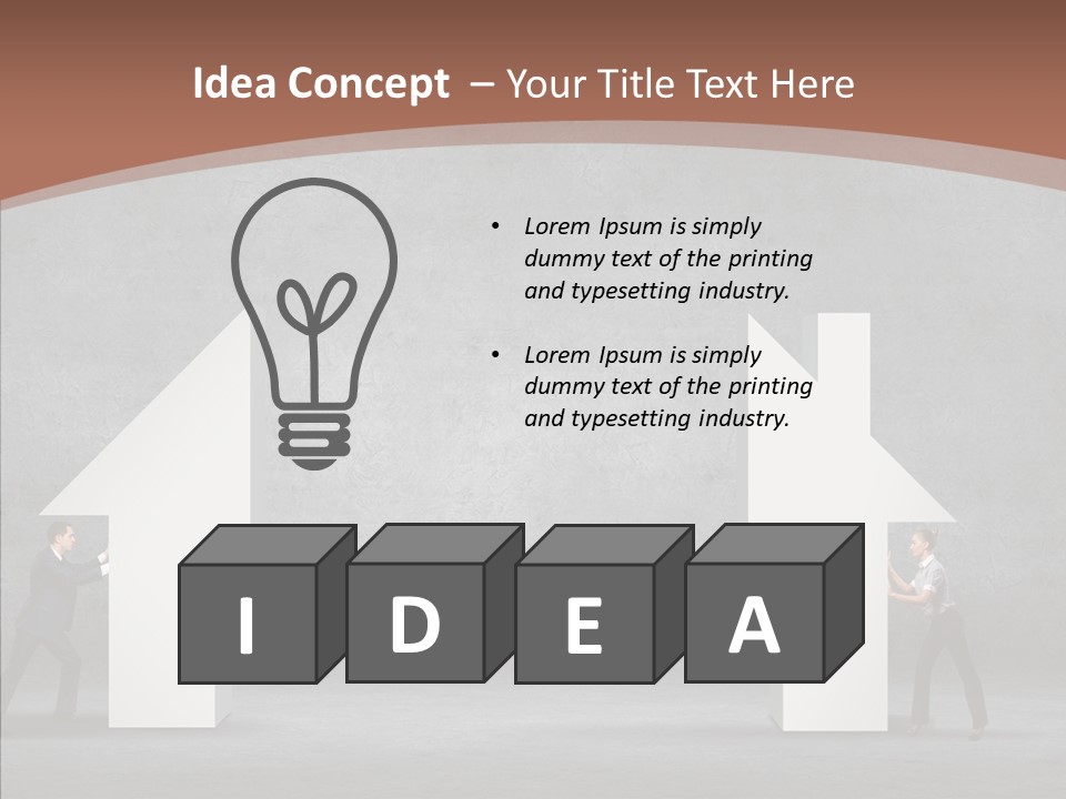 Idea Blue Person PowerPoint Template