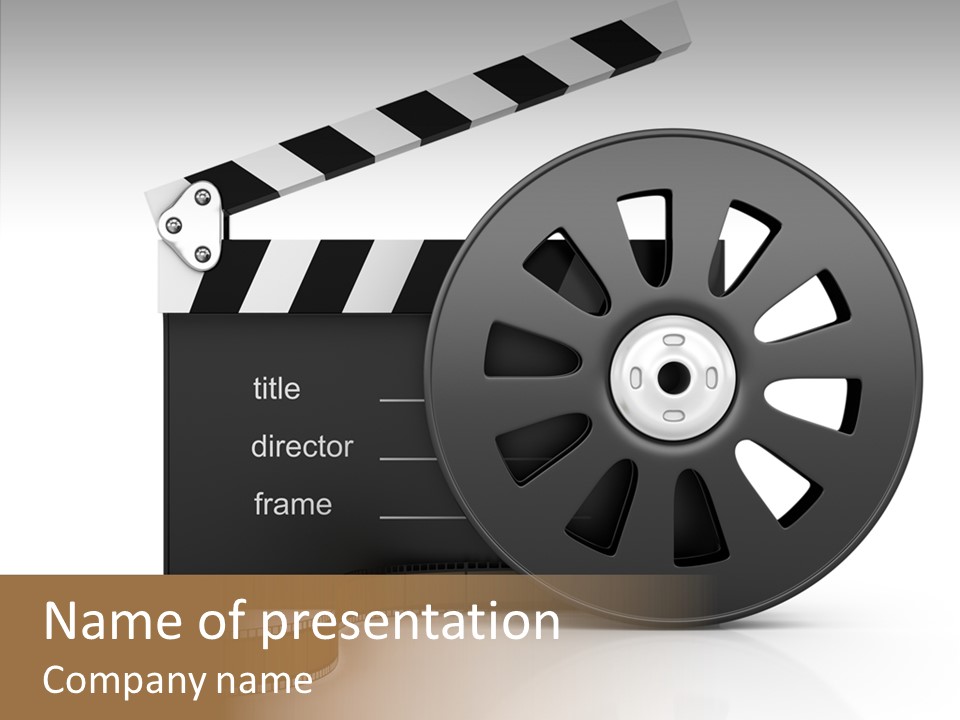 Object Black Media PowerPoint Template