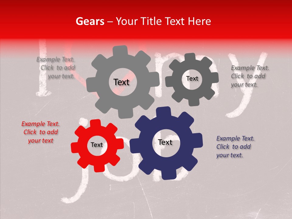 Leadership Text Teamwork PowerPoint Template