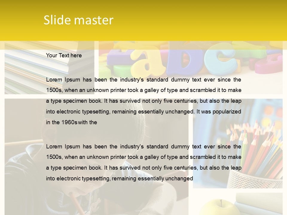 Study Studing Drawing Collection PowerPoint Template