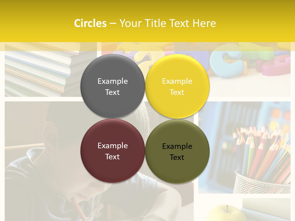 Study Studing Drawing Collection PowerPoint Template