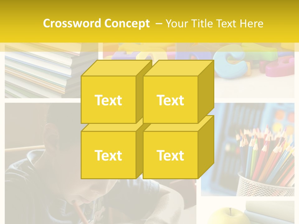Study Studing Drawing Collection PowerPoint Template