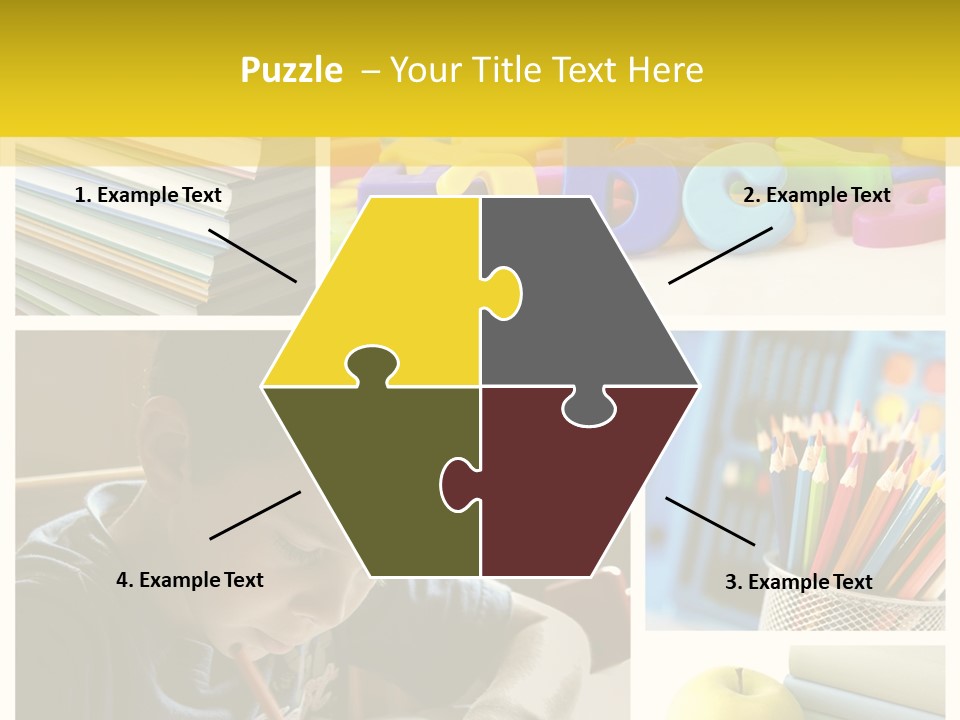 Study Studing Drawing Collection PowerPoint Template