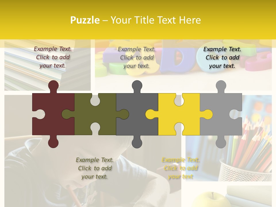 Study Studing Drawing Collection PowerPoint Template