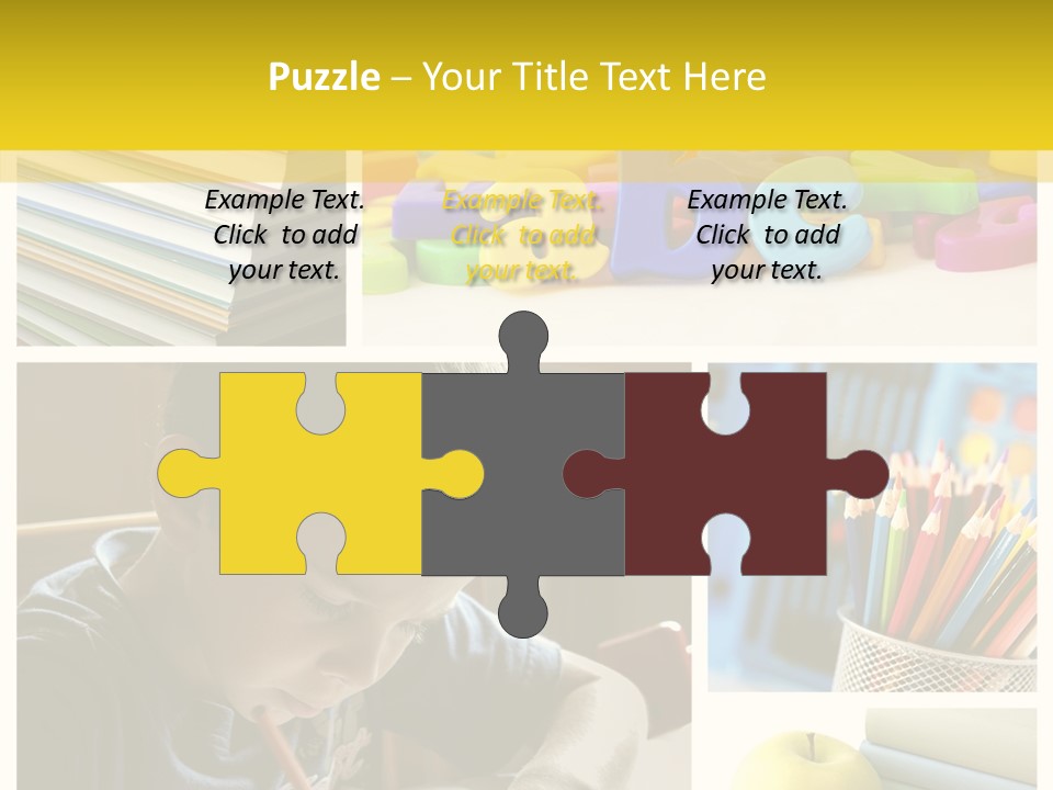 Study Studing Drawing Collection PowerPoint Template