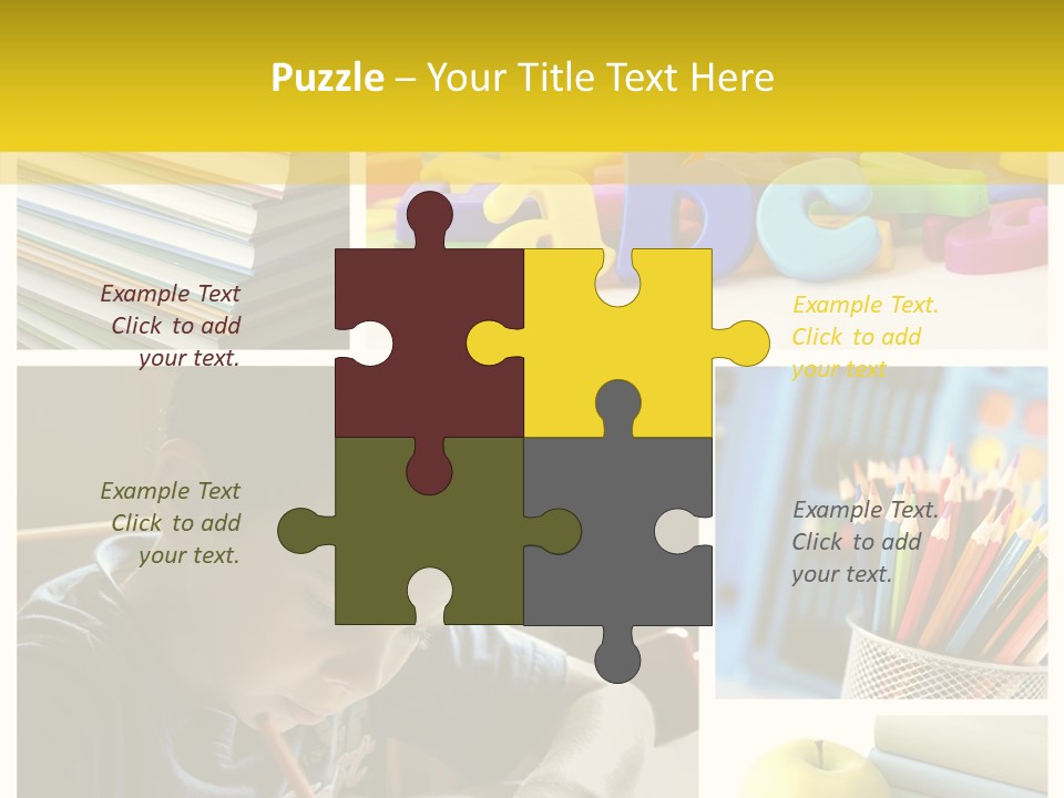 Study Studing Drawing Collection PowerPoint Template