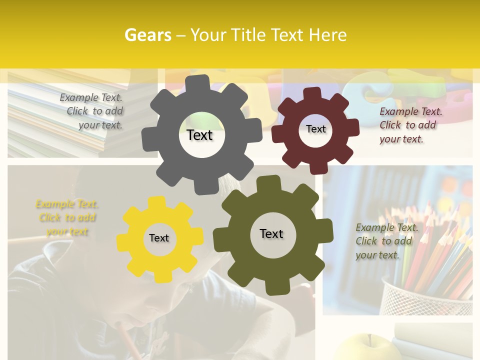 Study Studing Drawing Collection PowerPoint Template