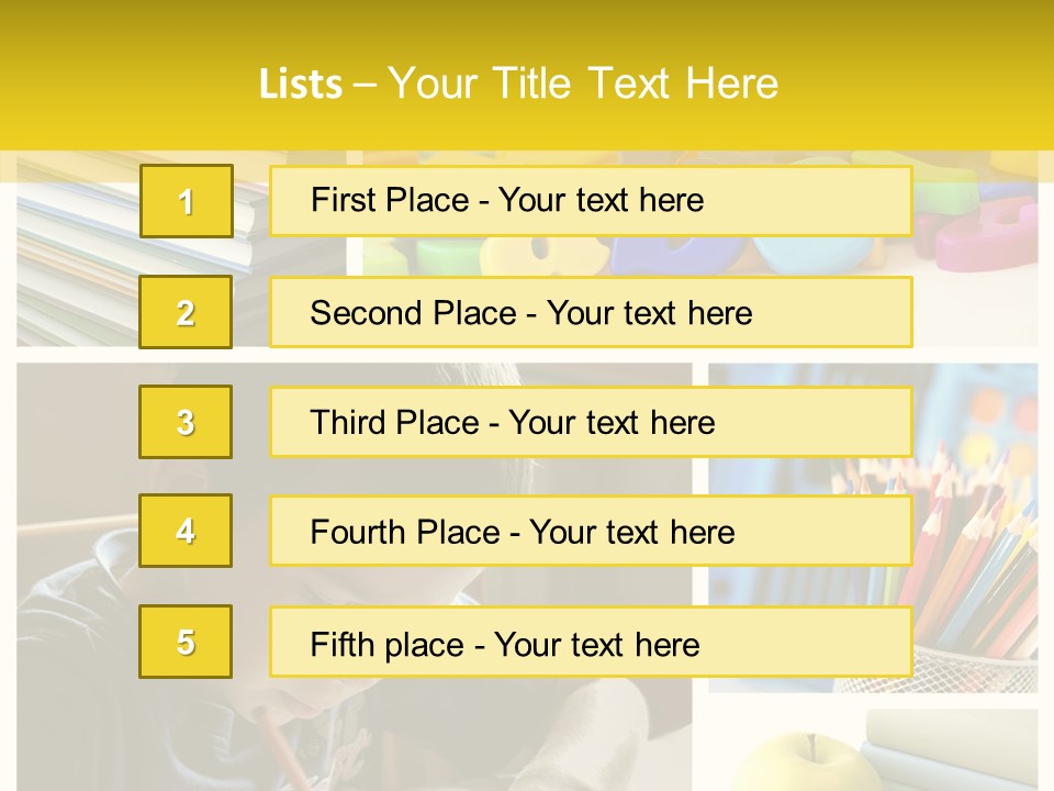 Study Studing Drawing Collection PowerPoint Template