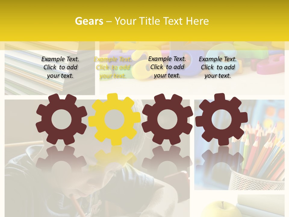 Study Studing Drawing Collection PowerPoint Template