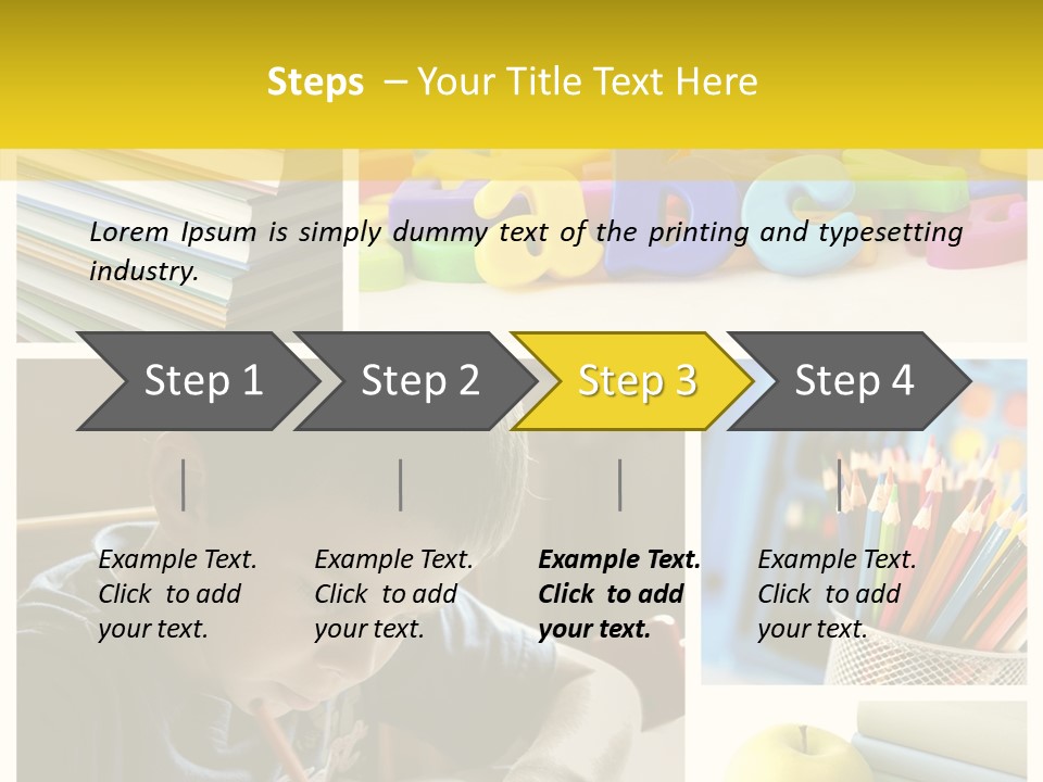 Study Studing Drawing Collection PowerPoint Template