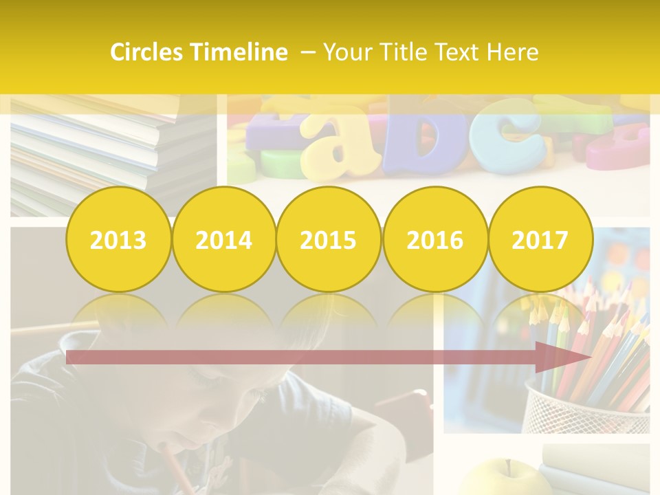 Study Studing Drawing Collection PowerPoint Template