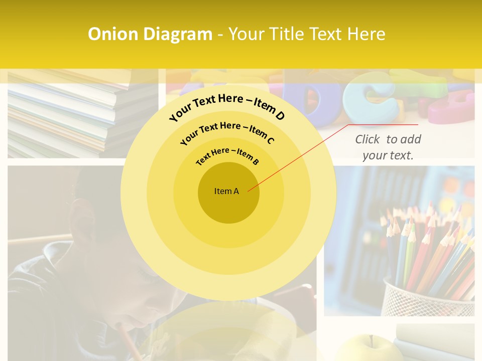 Study Studing Drawing Collection PowerPoint Template