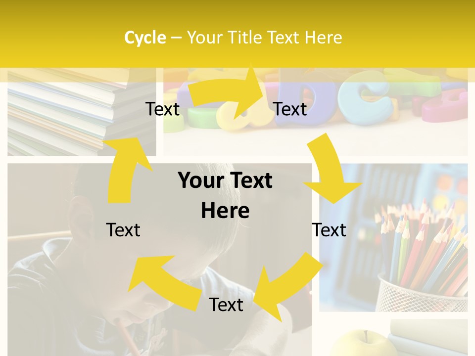 Study Studing Drawing Collection PowerPoint Template