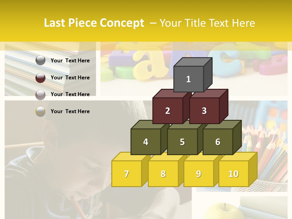 Study Studing Drawing Collection PowerPoint Template