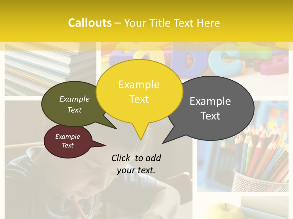 Study Studing Drawing Collection PowerPoint Template