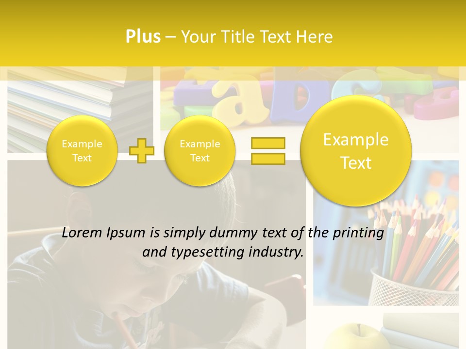 Study Studing Drawing Collection PowerPoint Template