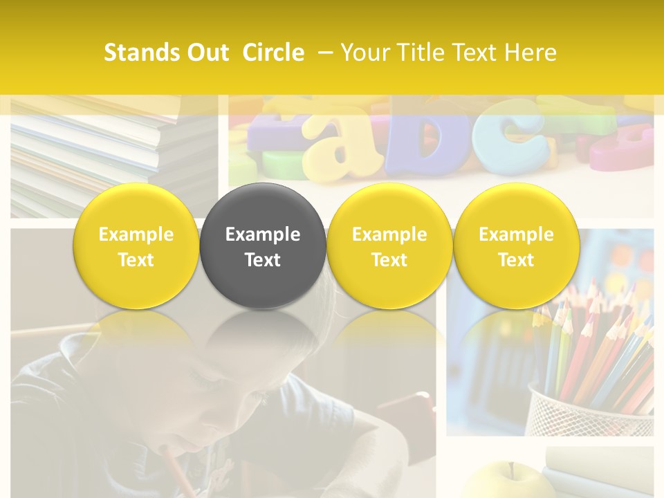 Study Studing Drawing Collection PowerPoint Template