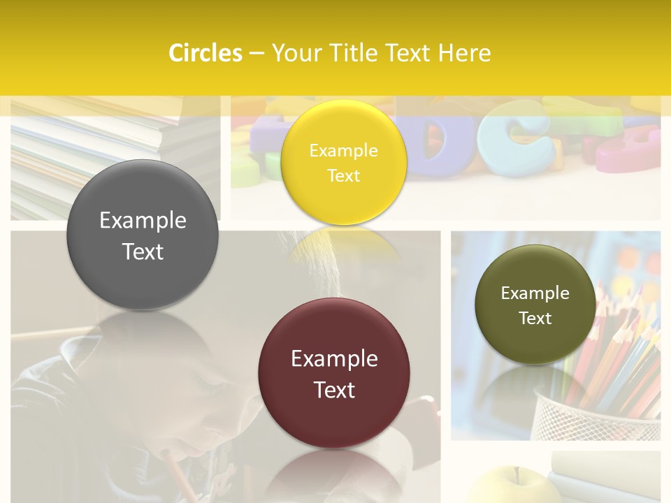 Study Studing Drawing Collection PowerPoint Template