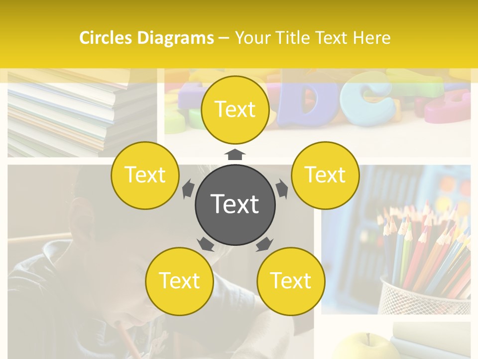 Study Studing Drawing Collection PowerPoint Template