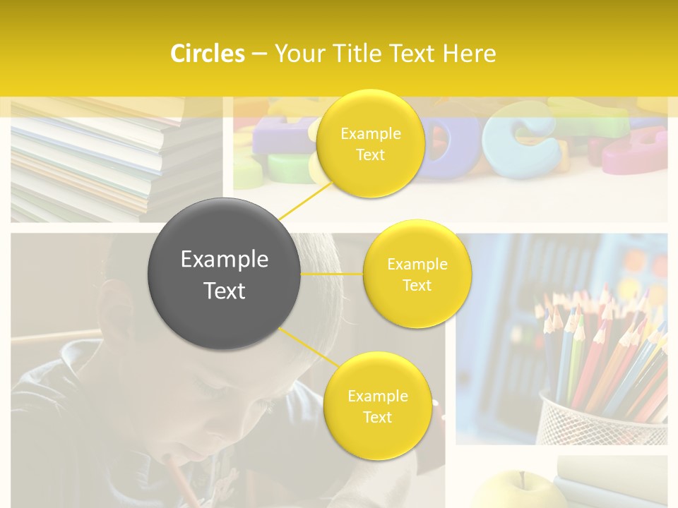 Study Studing Drawing Collection PowerPoint Template