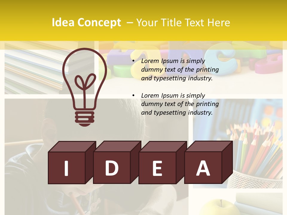 Study Studing Drawing Collection PowerPoint Template