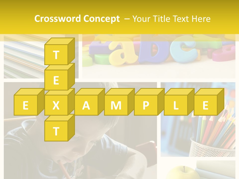 Study Studing Drawing Collection PowerPoint Template