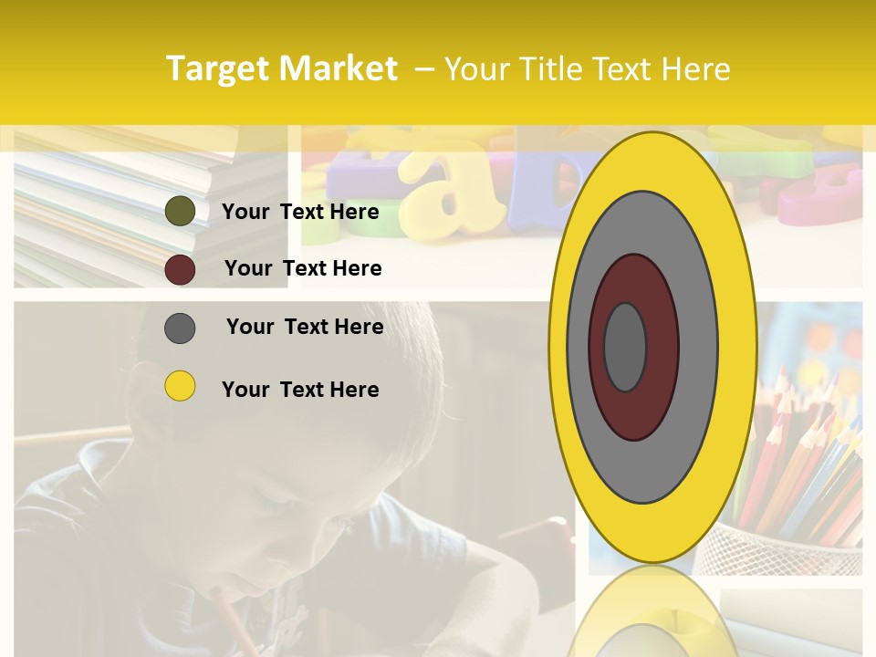 Study Studing Drawing Collection PowerPoint Template