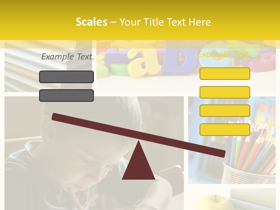 Study Studing Drawing Collection PowerPoint Template