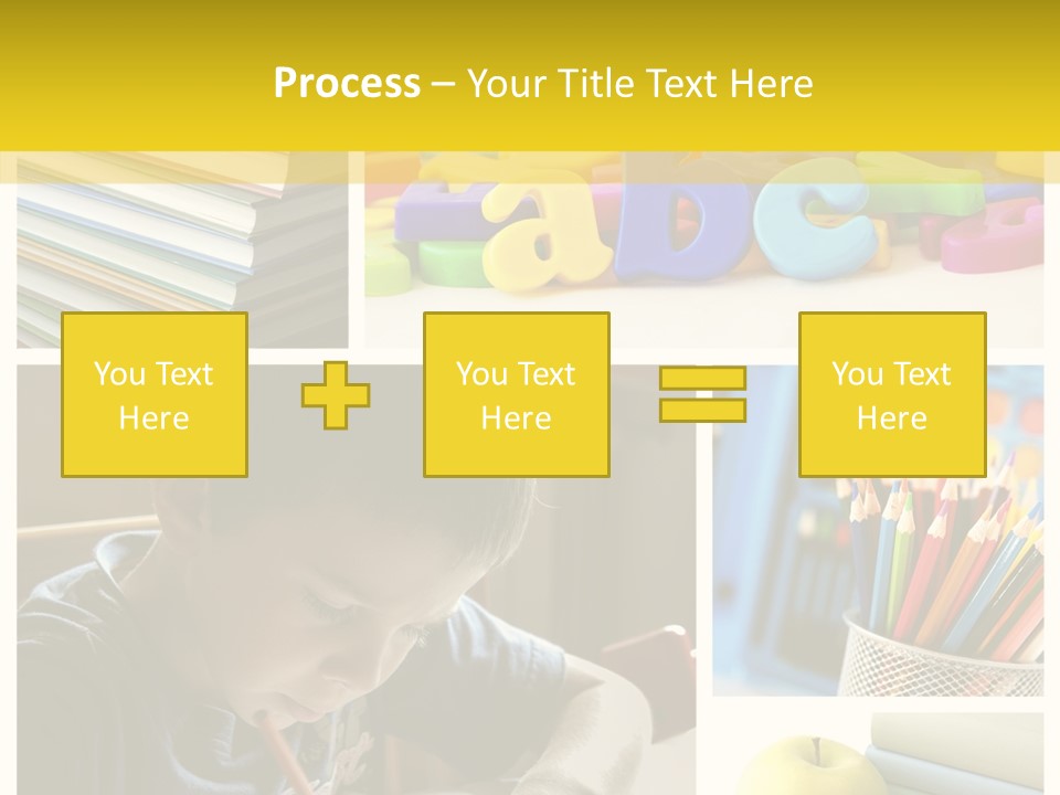 Study Studing Drawing Collection PowerPoint Template