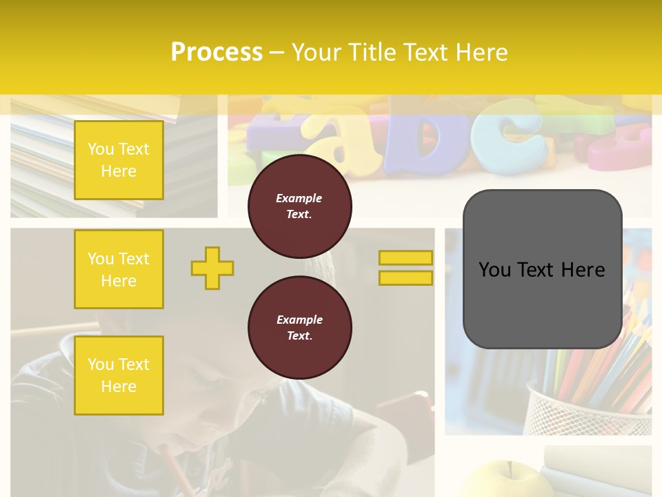 Study Studing Drawing Collection PowerPoint Template