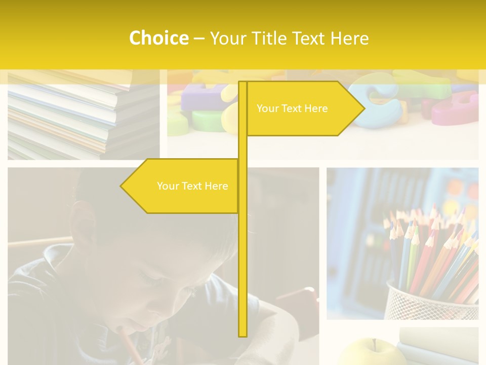 Study Studing Drawing Collection PowerPoint Template