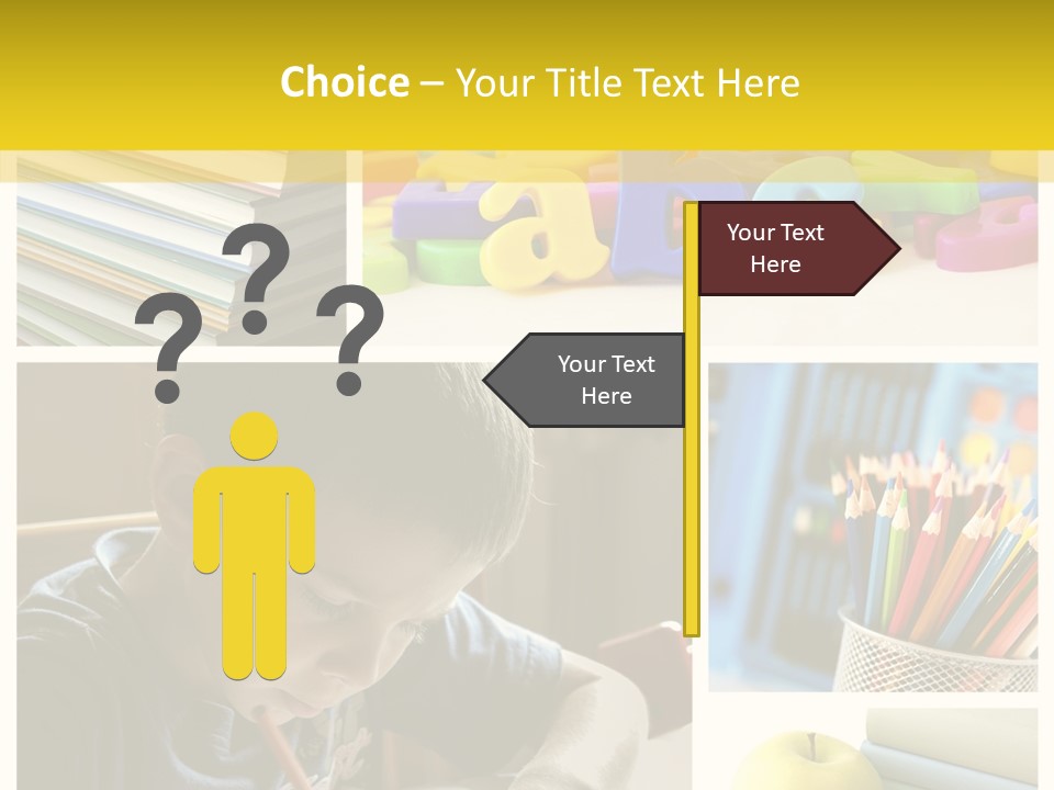 Study Studing Drawing Collection PowerPoint Template